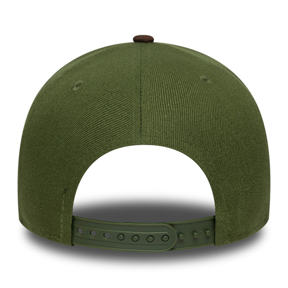 New Era Los Angeles Dodgers Suede Visor Rifle Green 9FORTY E-Frame Snapback Cap