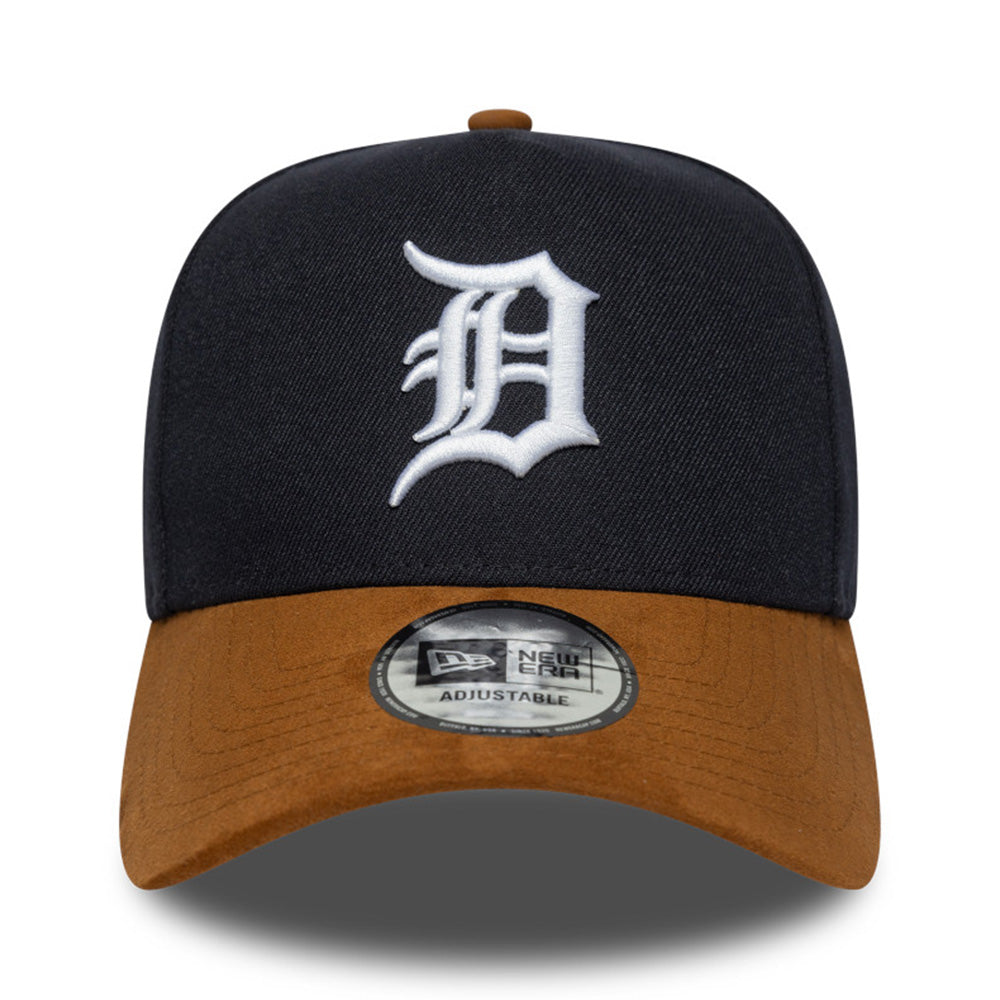 New Era Detroit Tigers Suede Visor Navy 9FORTY E-Frame Snapback Cap