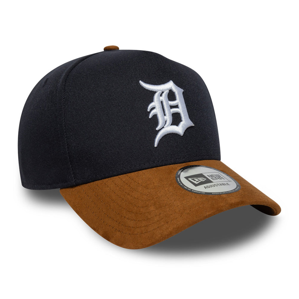 New Era Detroit Tigers Suede Visor Navy 9FORTY E-Frame Snapback Cap