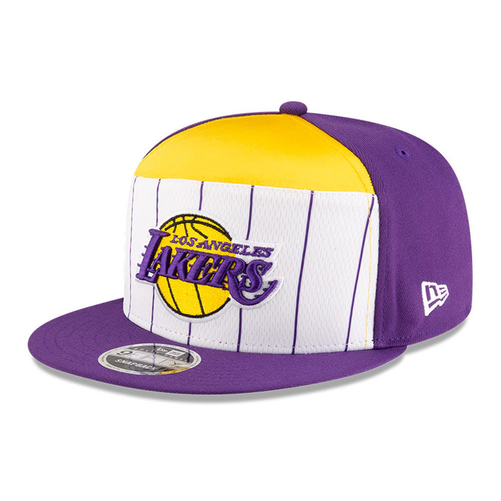 New Era Los Angeles Lakers Tip Off 2025 White Purple 9FIFTY Split Panel Snapback Cap