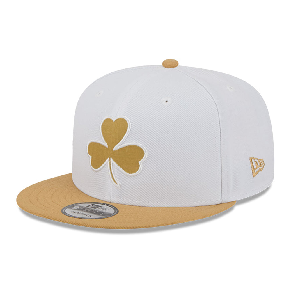 New Era Boston Celtics 2025 City Edition White Gold OTC 9FIFTY Snapback Cap