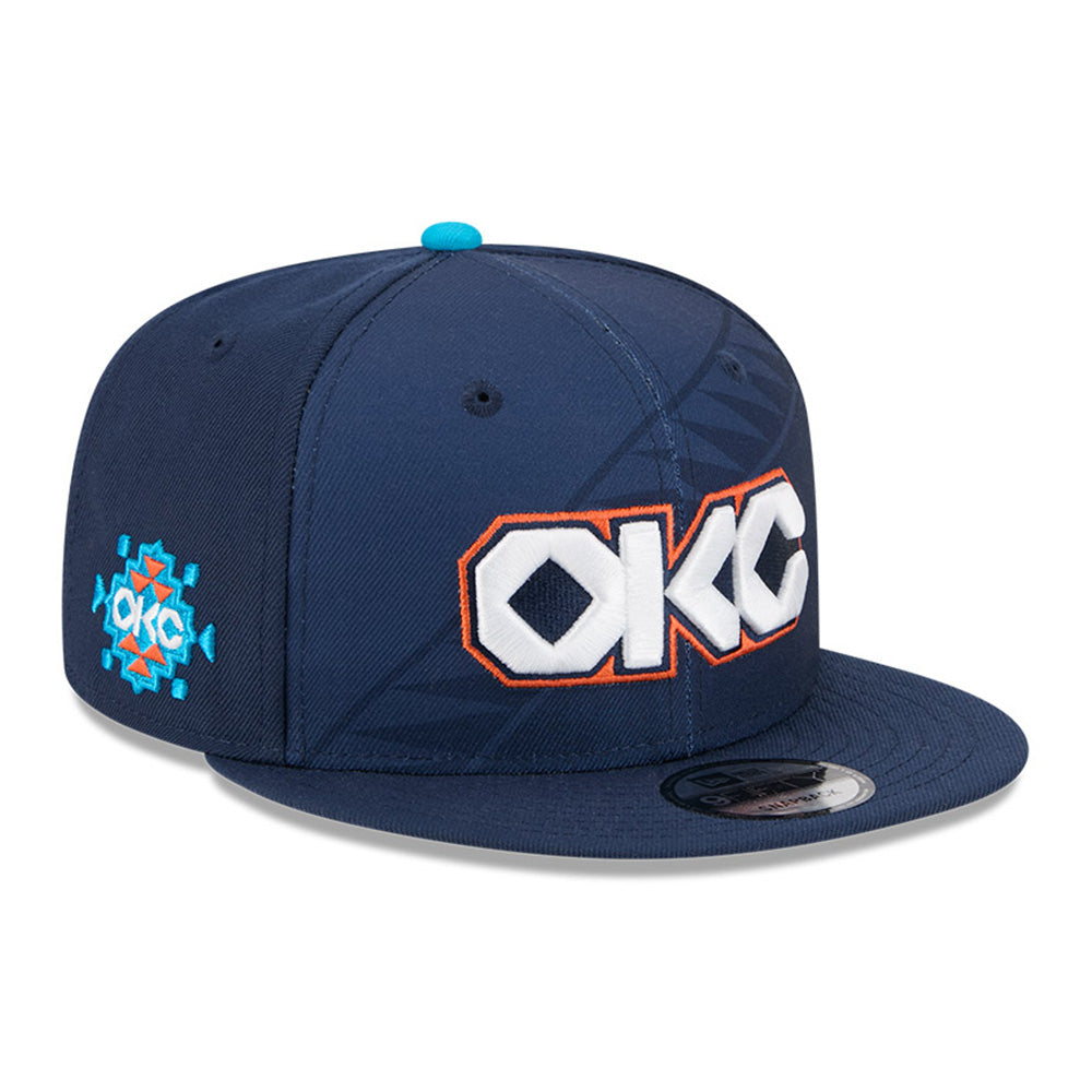 New Era Oklahoma City Thunder 2025 City Edition Medium Blue 9FIFTY Snapback Cap
