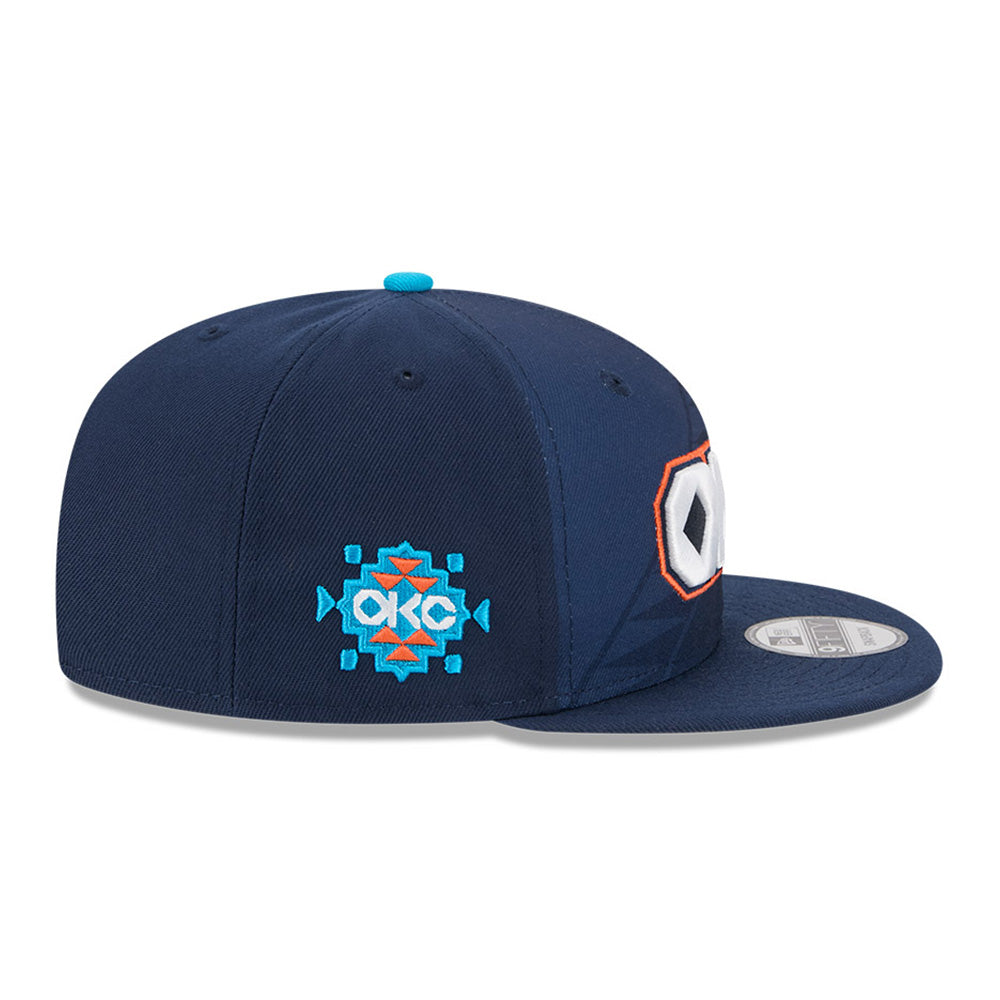 New Era Oklahoma City Thunder 2025 City Edition Medium Blue 9FIFTY Snapback Cap