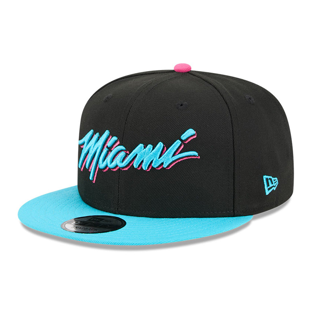 New Era Miami Heat 2025 City Edition Black 9FIFTY Snapback Cap