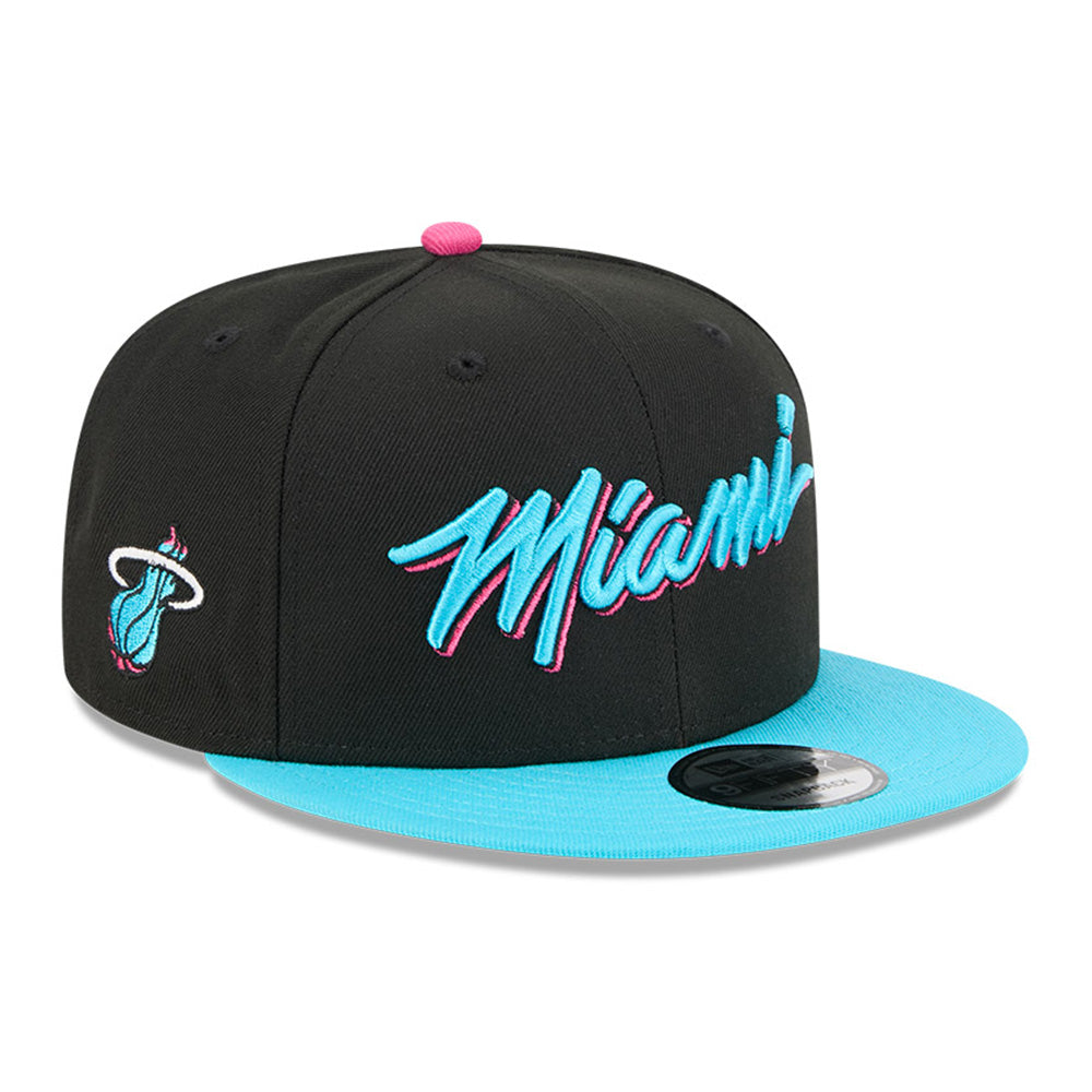 New Era Miami Heat 2025 City Edition Black 9FIFTY Snapback Cap