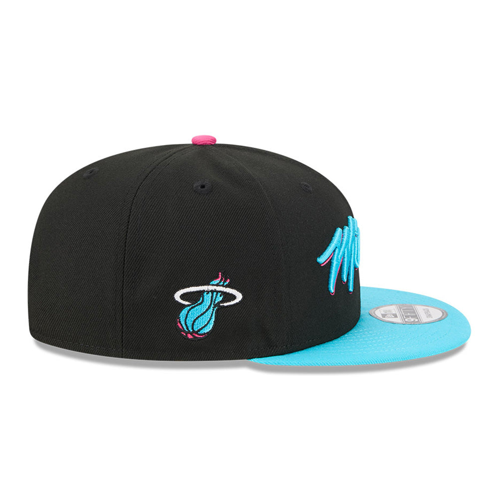 New Era Miami Heat 2025 City Edition Black 9FIFTY Snapback Cap