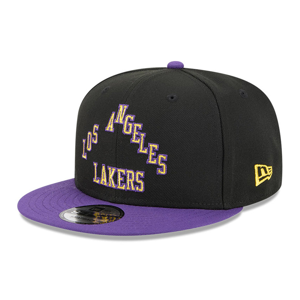 New Era Los Angeles Lakers 2025 City Edition Black Purple 9FIFTY Snapback Cap