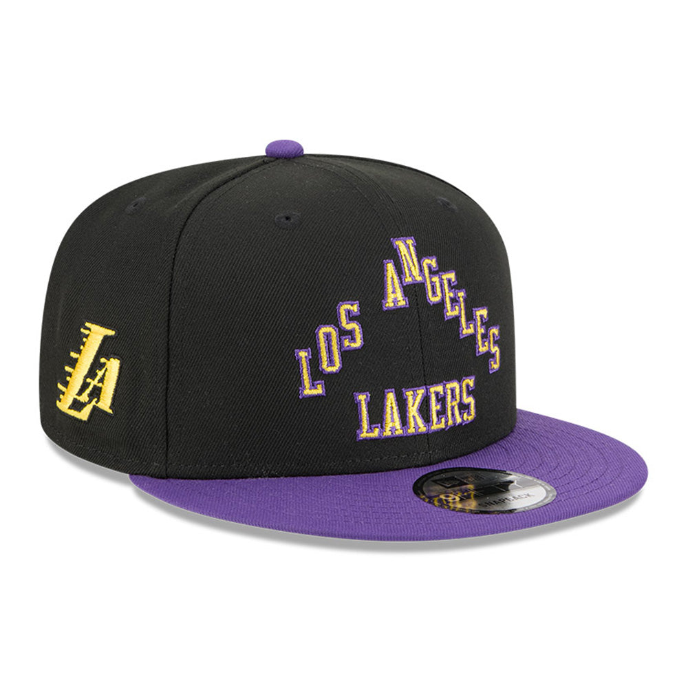 New Era Los Angeles Lakers 2025 City Edition Black Purple 9FIFTY Snapback Cap