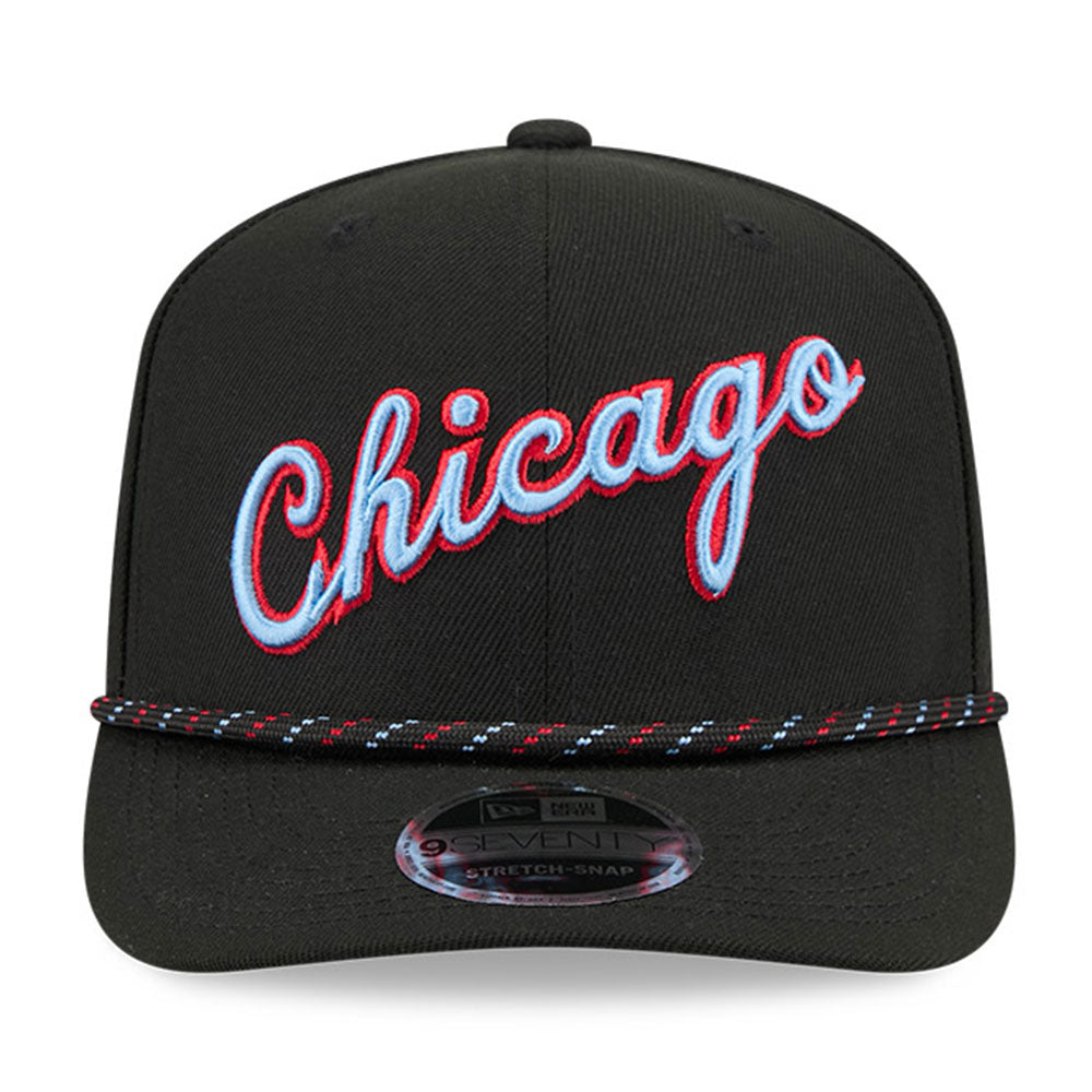 New Era Chicago Bulls 2025 City Edition Black 9SEVENTY Stretch Snapback Cap