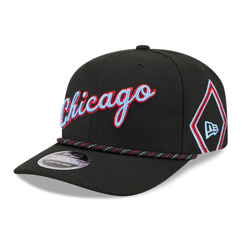 New Era Chicago Bulls 2025 City Edition Black 9SEVENTY Stretch Snapback Cap