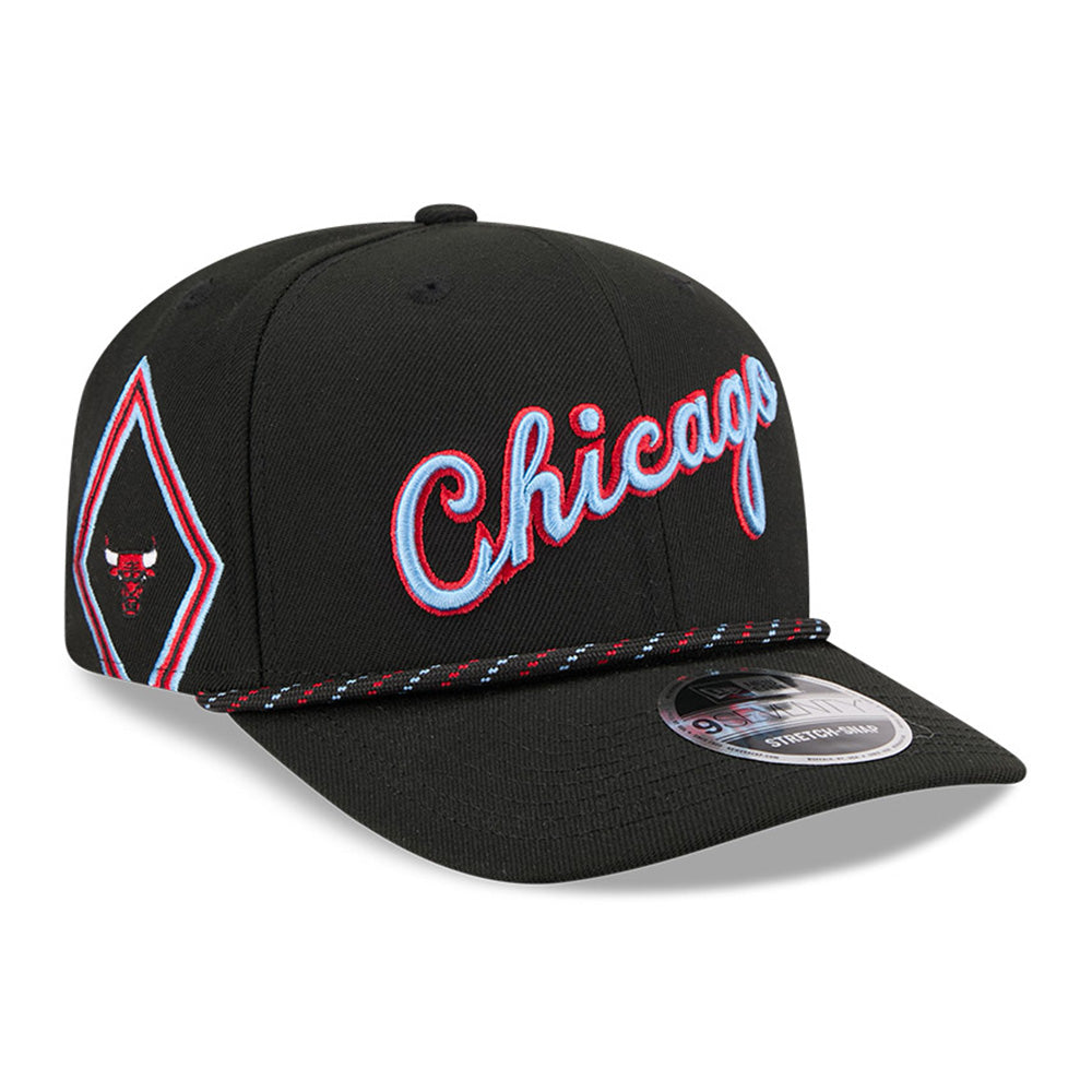 New Era Chicago Bulls 2025 City Edition Black 9SEVENTY Stretch Snapback Cap