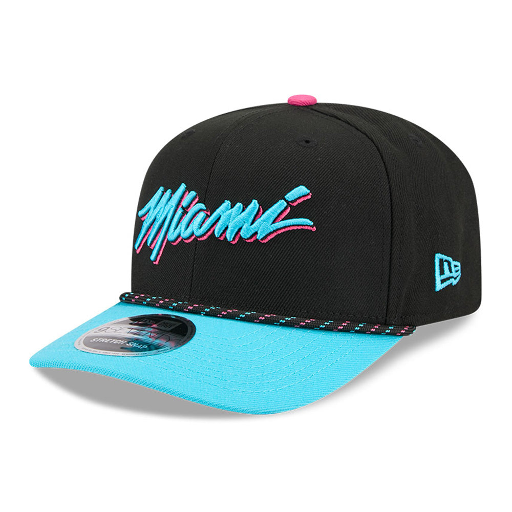 New Era Miami Heat 2025 City Edition Black 9SEVENTY Stretch Snapback Cap