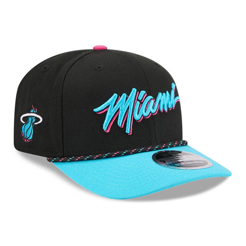 New Era Miami Heat 2025 City Edition Black 9SEVENTY Stretch Snapback Cap