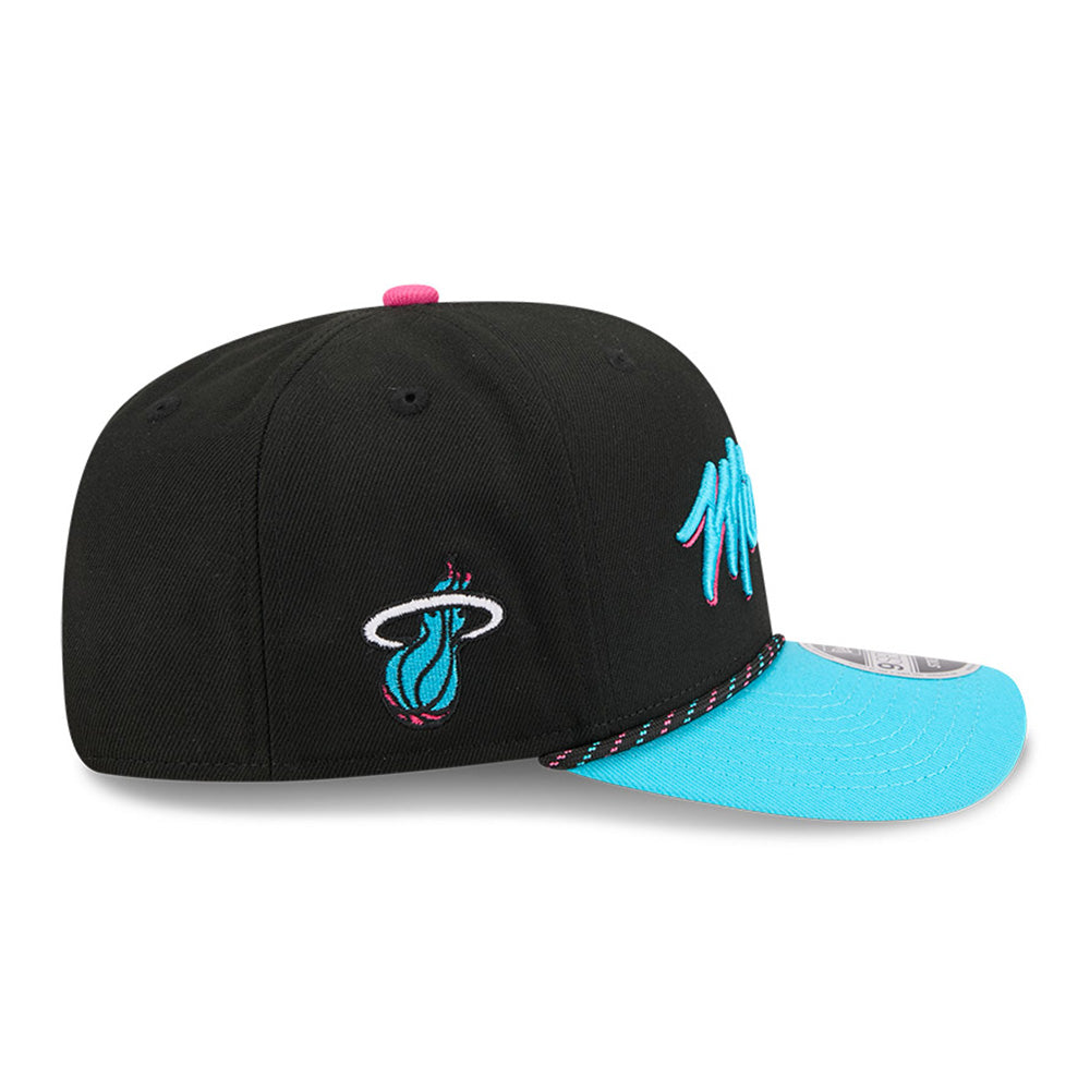 New Era Miami Heat 2025 City Edition Black 9SEVENTY Stretch Snapback Cap