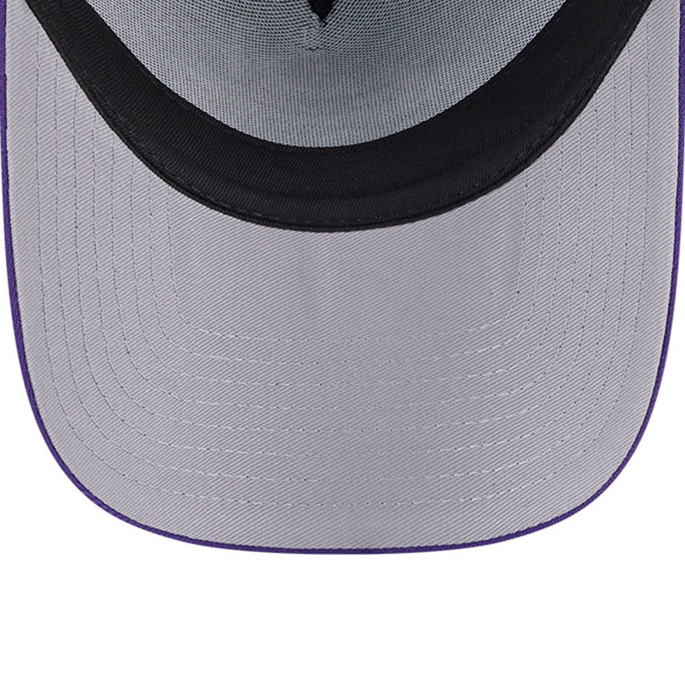 New Era Los Angeles Lakers 2025 City Edition Black Purple 9FORTY A-Frame Trucker Snapback Cap
