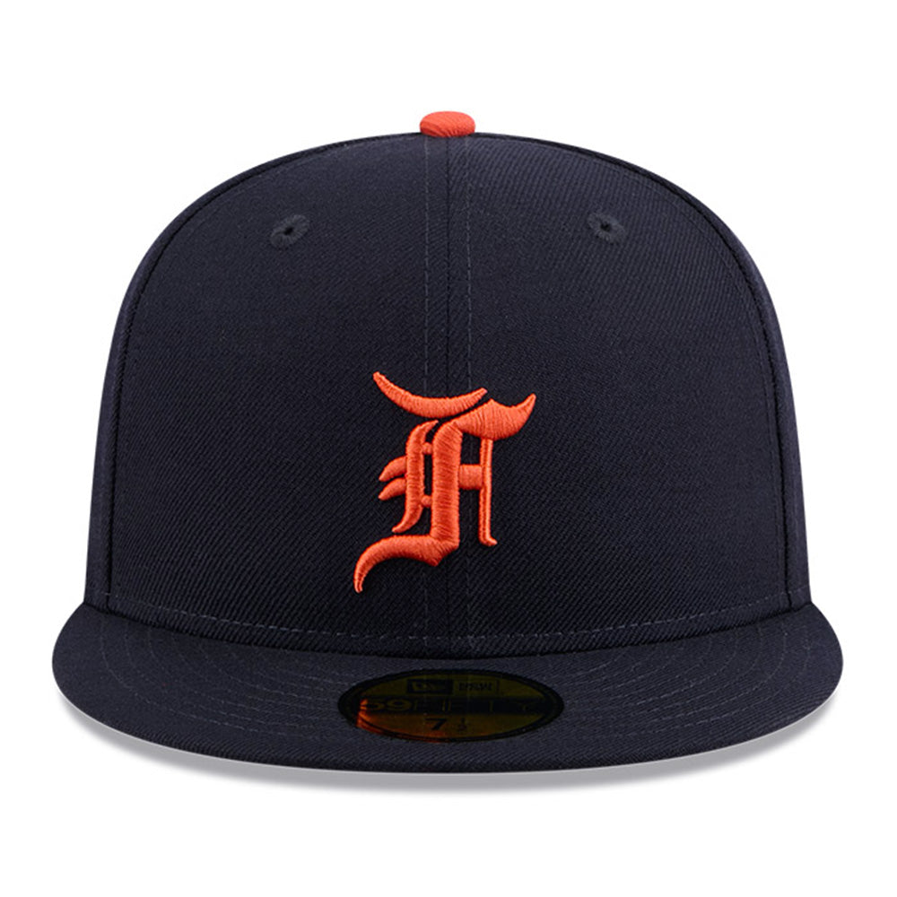 New Era x Fear Of God Detroit Tigers MLB Negro League 2025 Navy 59FIFTY Fitted Cap (Limited Exclusive)