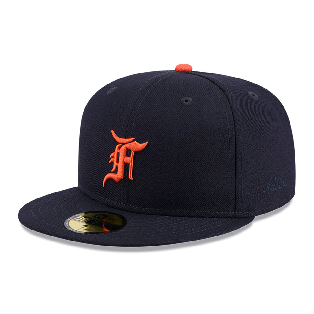 New Era x Fear Of God Detroit Tigers MLB Negro League 2025 Navy 59FIFTY Fitted Cap (Limited Exclusive)