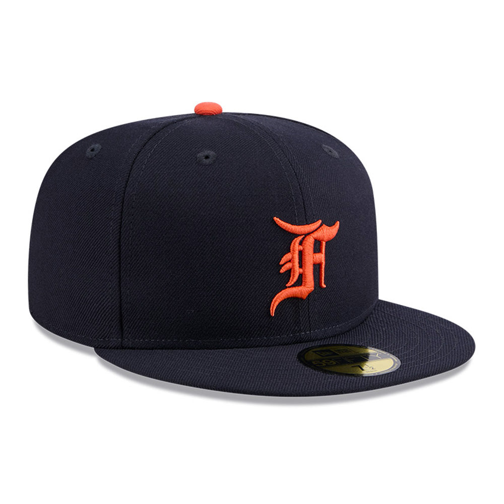 New Era x Fear Of God Detroit Tigers MLB Negro League 2025 Navy 59FIFTY Fitted Cap (Limited Exclusive)