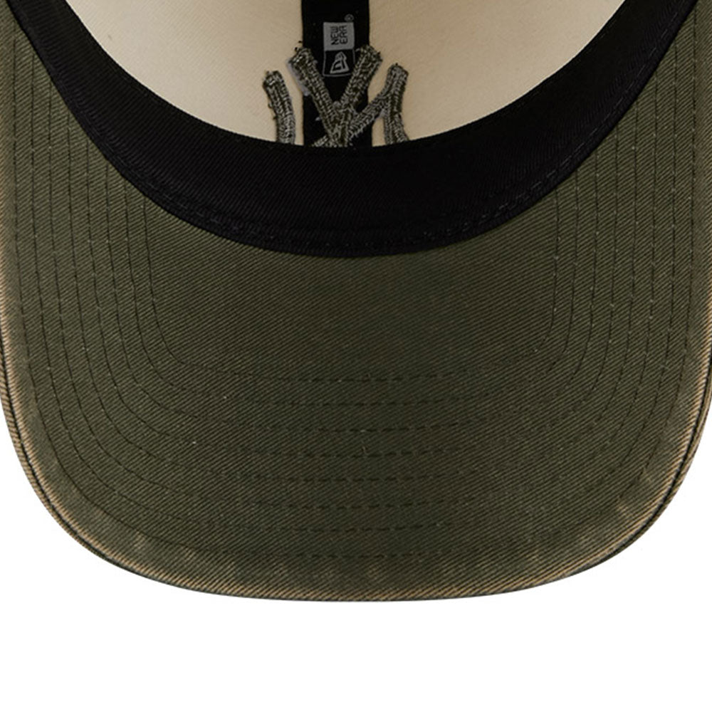 New Era New York Yankees Snow Washed Q425 Chrome White New Olive 9TWENTY Adjustable Cap