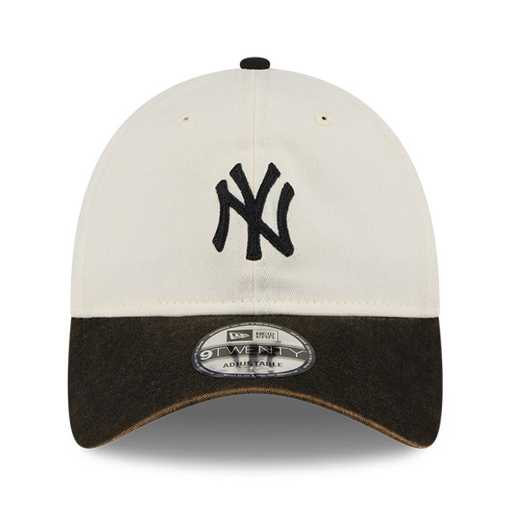 New Era New York Yankees Snow Washed Q425 Chrome White Black 9TWENTY Adjustable Cap