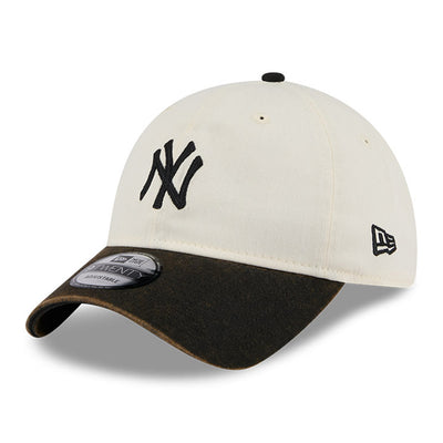 New Era New York Yankees Snow Washed Q425 Chrome White Black 9TWENTY Adjustable Cap