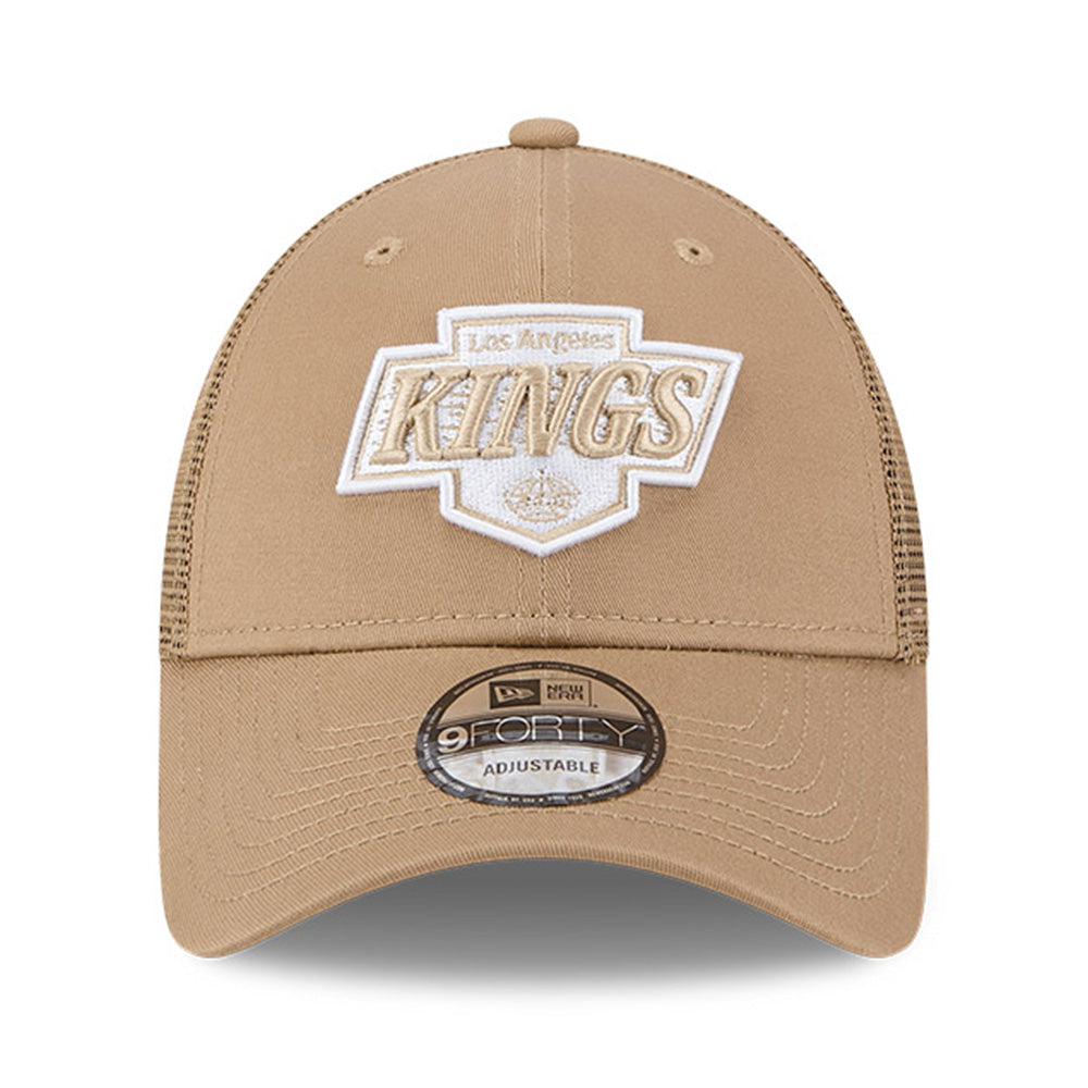 New Era Los Angeles Kings Khaki Classic 9FORTY Trucker Adjustable Cap