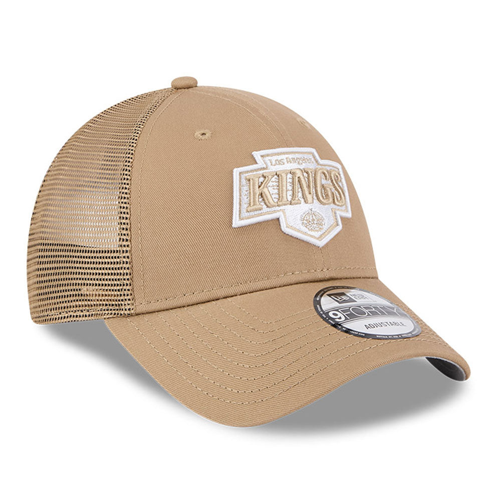 New Era Los Angeles Kings Khaki Classic 9FORTY Trucker Adjustable Cap