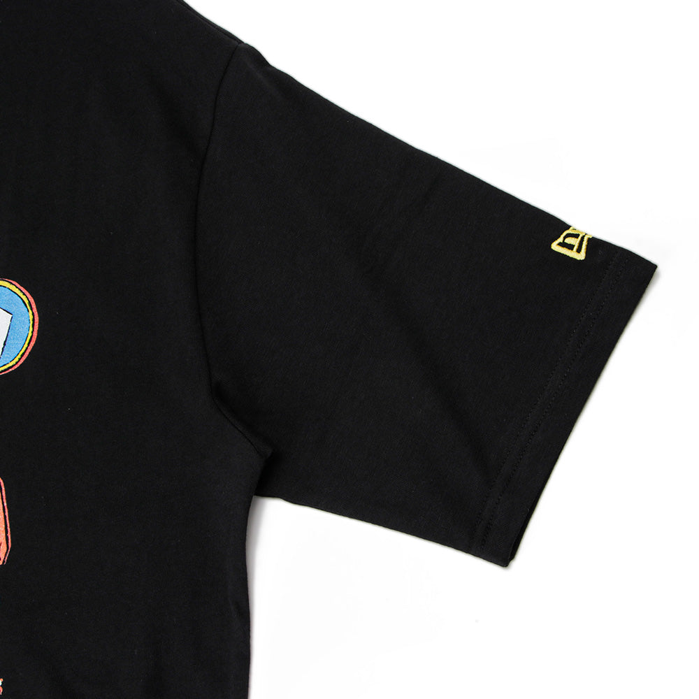 New Era x Squid Game Black Graphic Oversized Short Sleeve T-Shirt