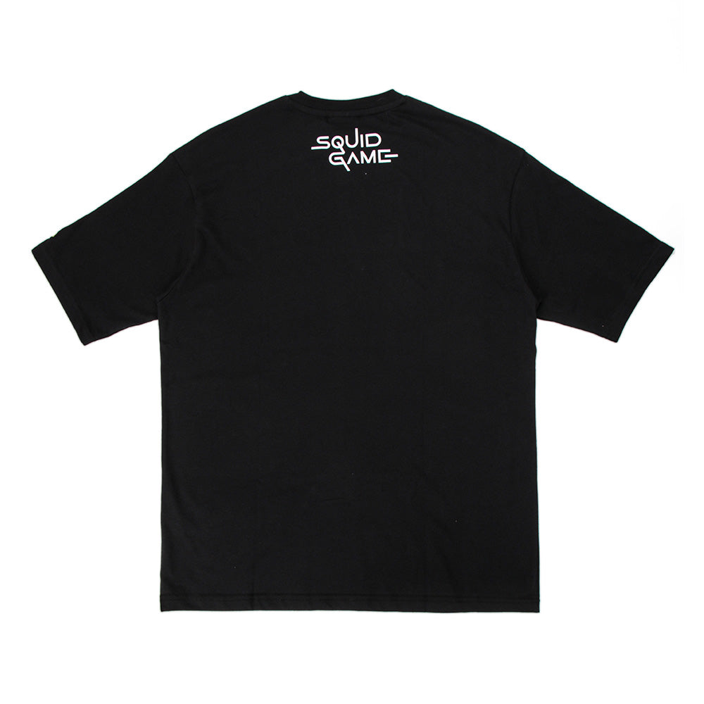 New Era x Squid Game Black Graphic Oversized Short Sleeve T-Shirt