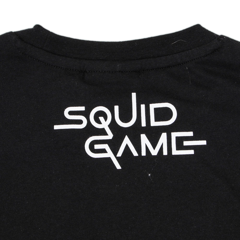 New Era x Squid Game Black Graphic Oversized Short Sleeve T-Shirt