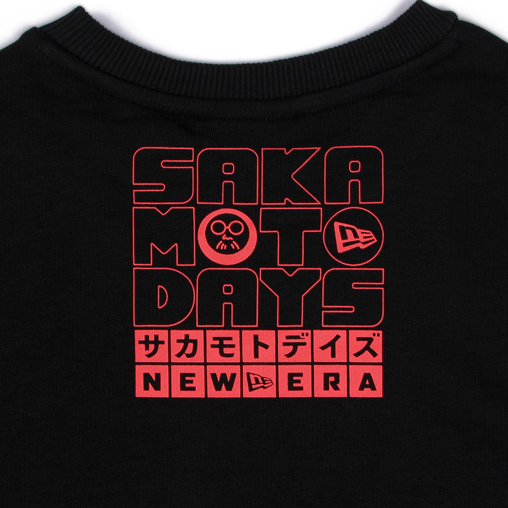 New Era x Sakomoto Days Graphic Black Crew Neck Long Sleeve T-shirt