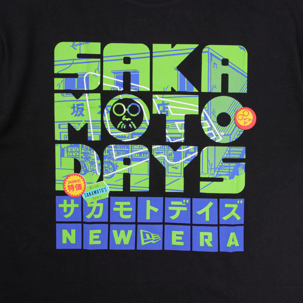 New Era x Sakomoto Days Black Oversized Short Sleeve T-Shirt