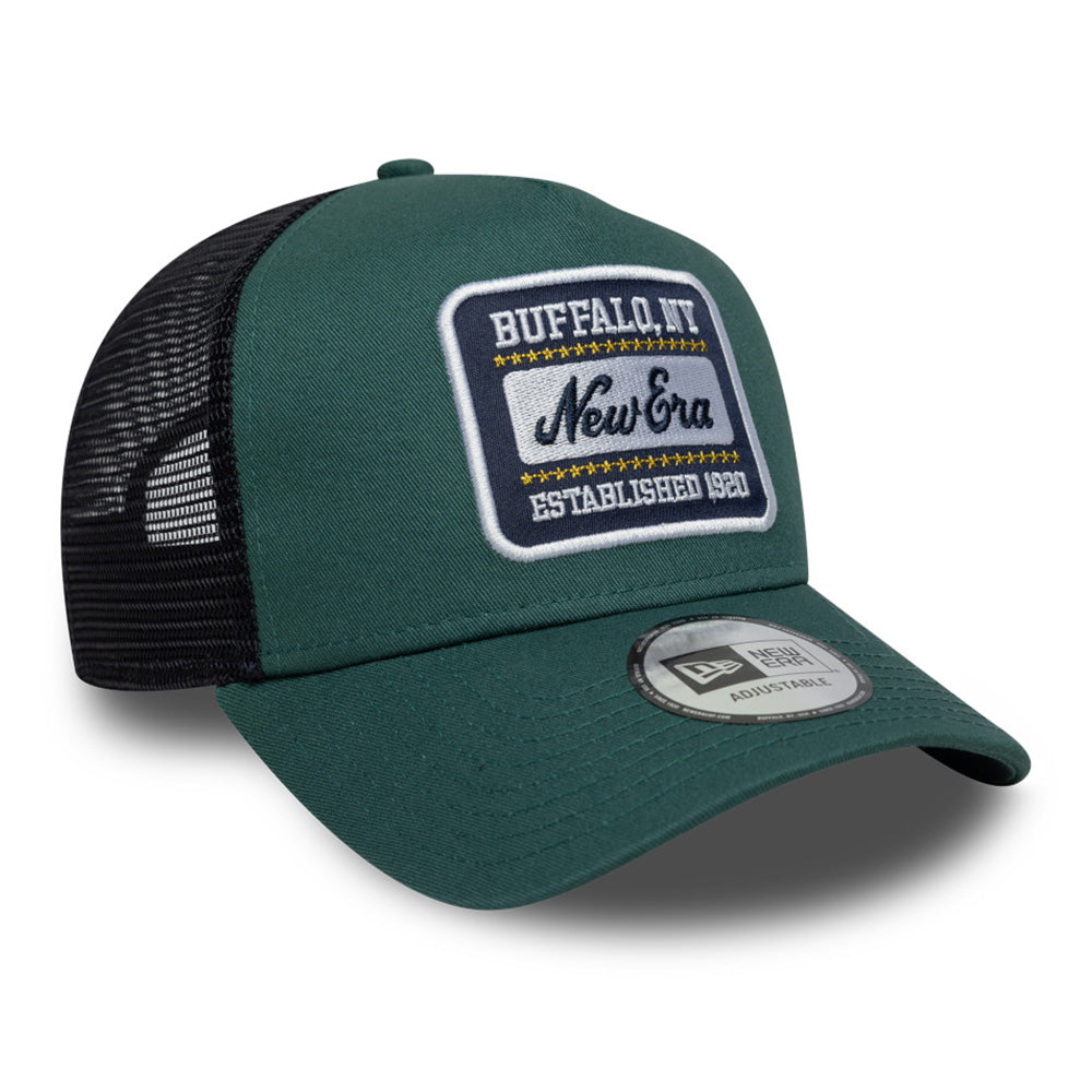 New Era NE Patch Suede Pine Needle Green 9FORTY E-Frame Adjustable Cap