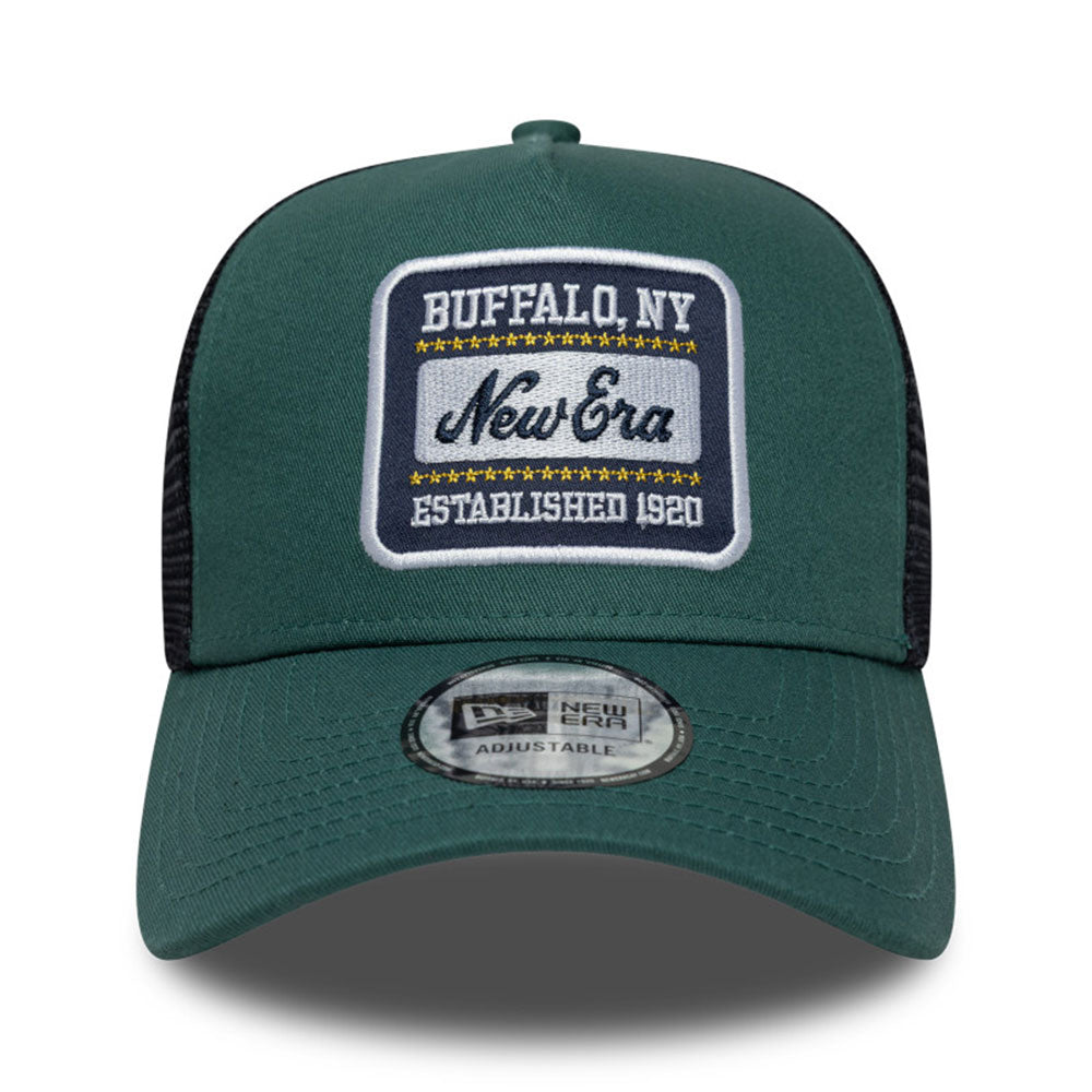 New Era NE Patch Suede Pine Needle Green 9FORTY E-Frame Adjustable Cap