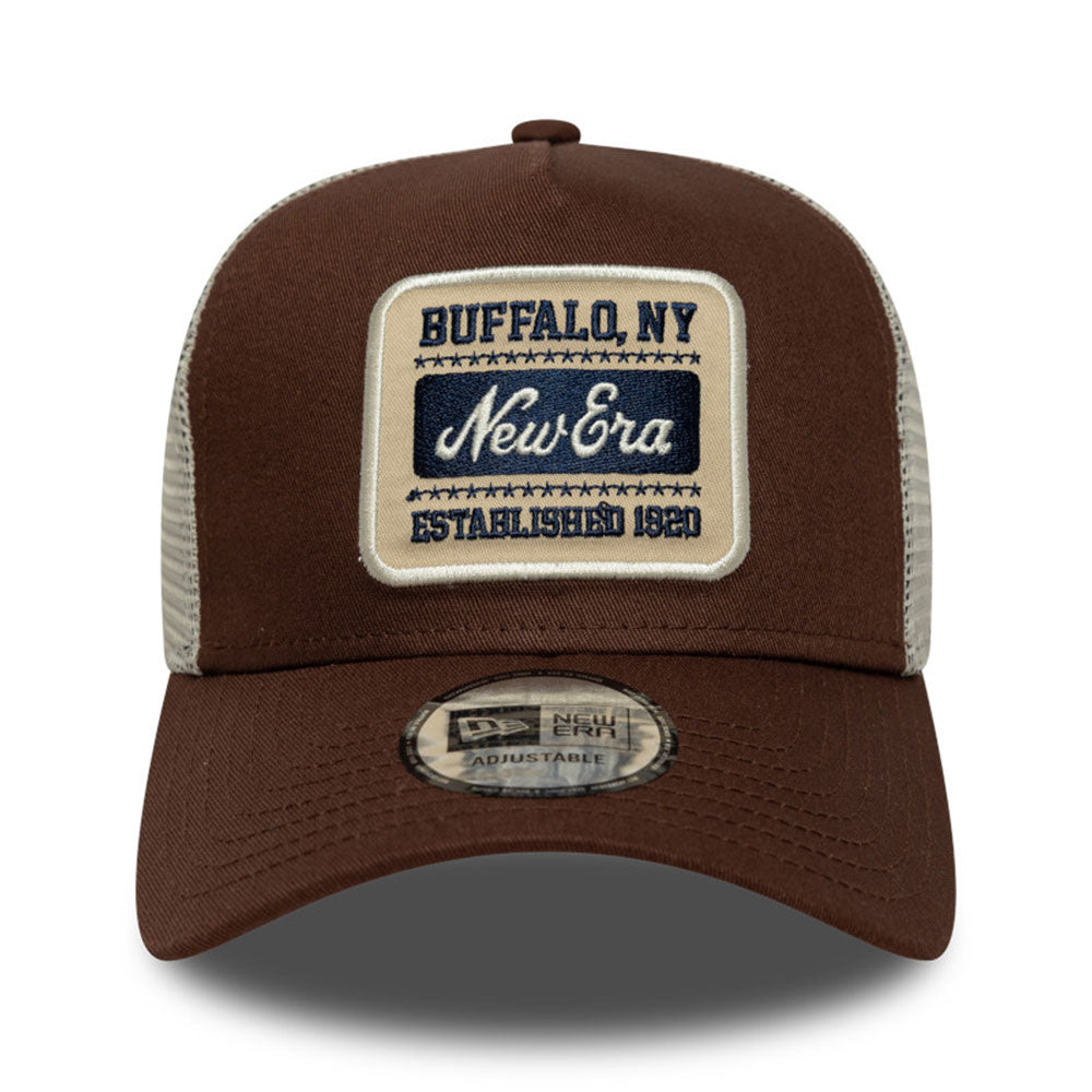 New Era NE Patch Suede Chocolate Sauce 9FORTY E-Frame Adjustable Cap