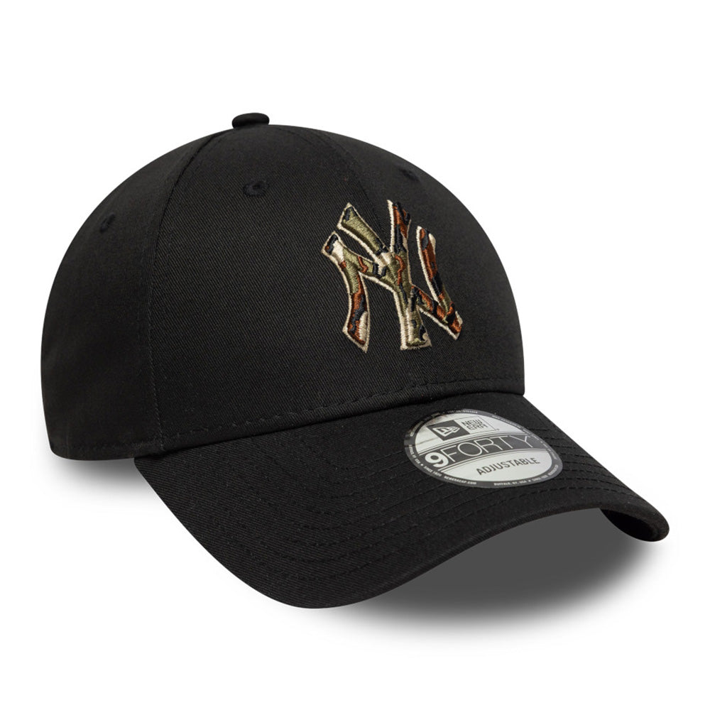New Era New York Yankees Outline Camo Black 9FORTY Adjustable Cap