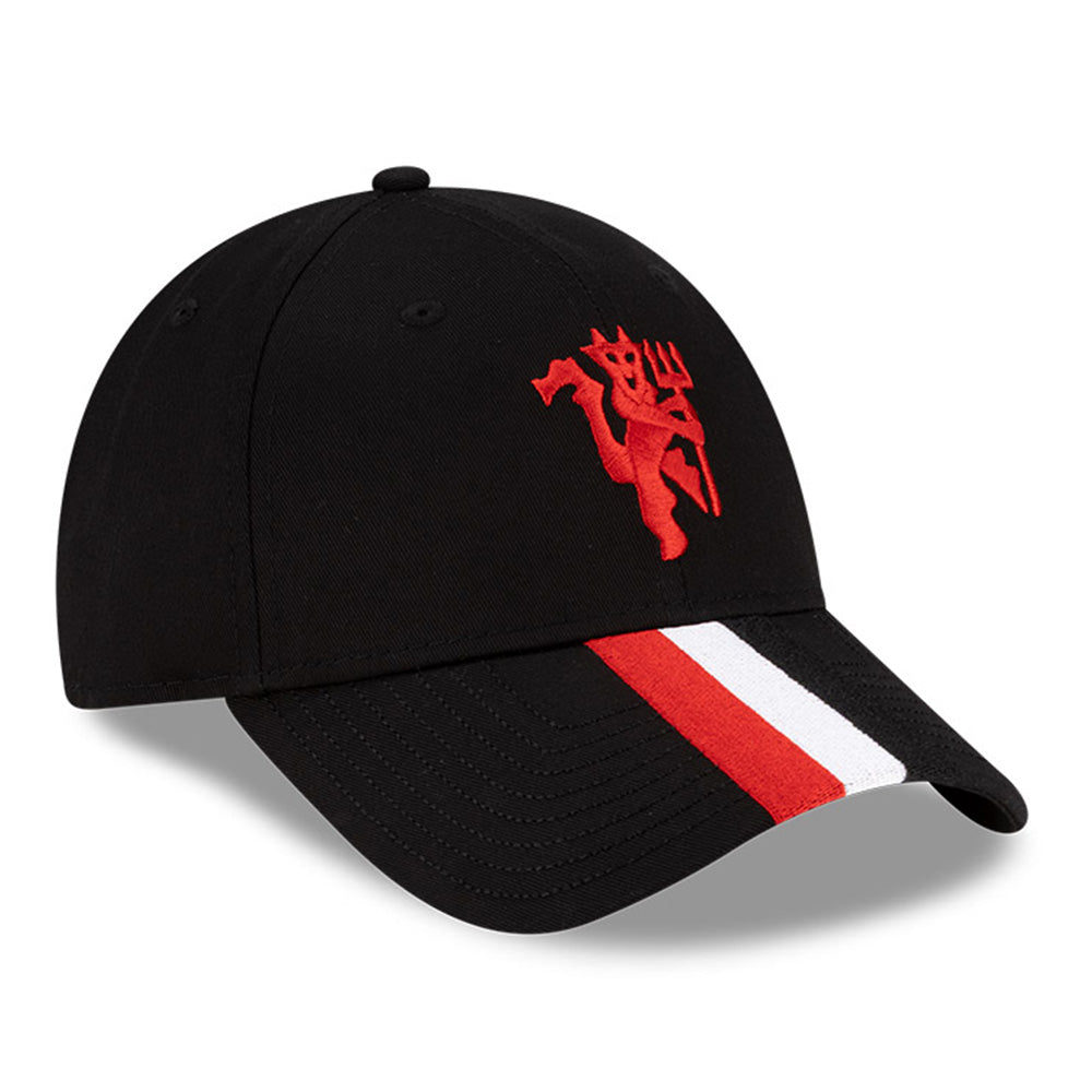 Manchester United Football Club Stripe SP26 Black 9FORTY Adjustable Cap