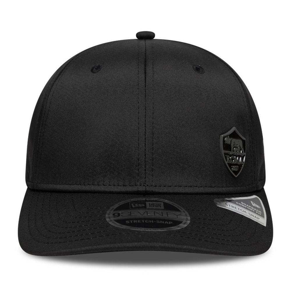 AS Roma Football Club Flawless Pin SP26 Black 9SEVENTY Stretch Snapback Cap