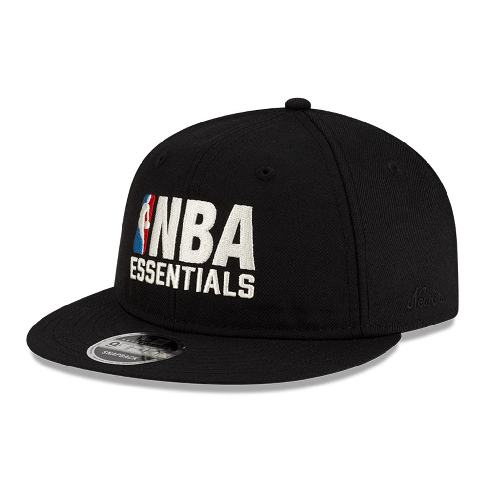 Fear of God x NBA Logo Black 9FIFTY Retro Crown Snapback Cap