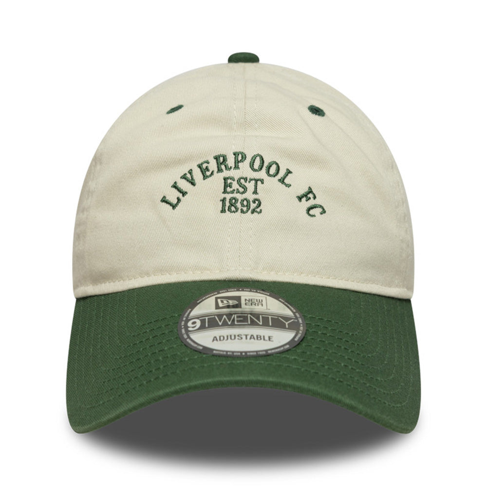 New Era Liverpool Football Club Ivory Green Contrast 9TWENTY Adjustable Cap
