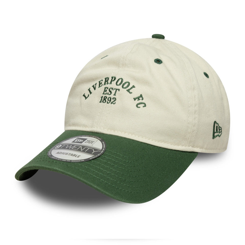 New Era Liverpool Football Club Ivory Green Contrast 9TWENTY Adjustable Cap