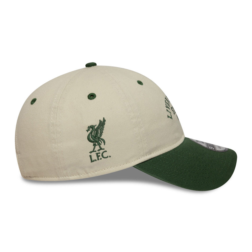 New Era Liverpool Football Club Ivory Green Contrast 9TWENTY Adjustable Cap