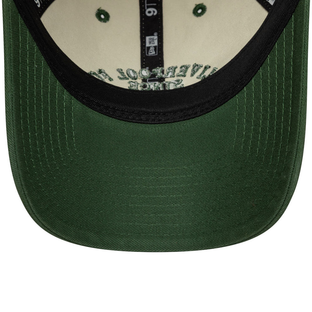 New Era Liverpool Football Club Ivory Green Contrast 9TWENTY Adjustable Cap
