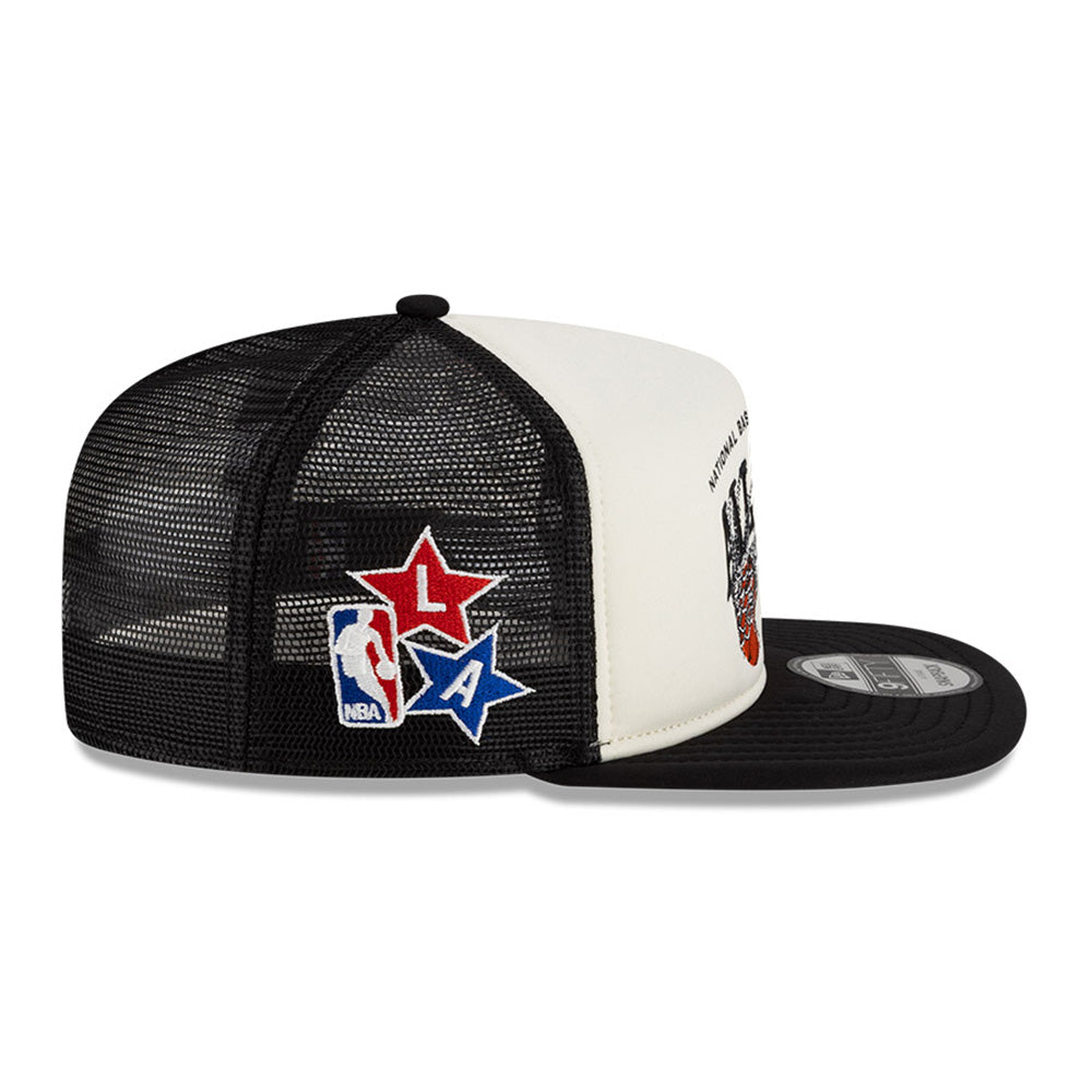 New Era National Basketball Association All Star Game 2026 x Alpha Industries Chrome White 9FIFTY A-Frame Trucker Snapback Cap