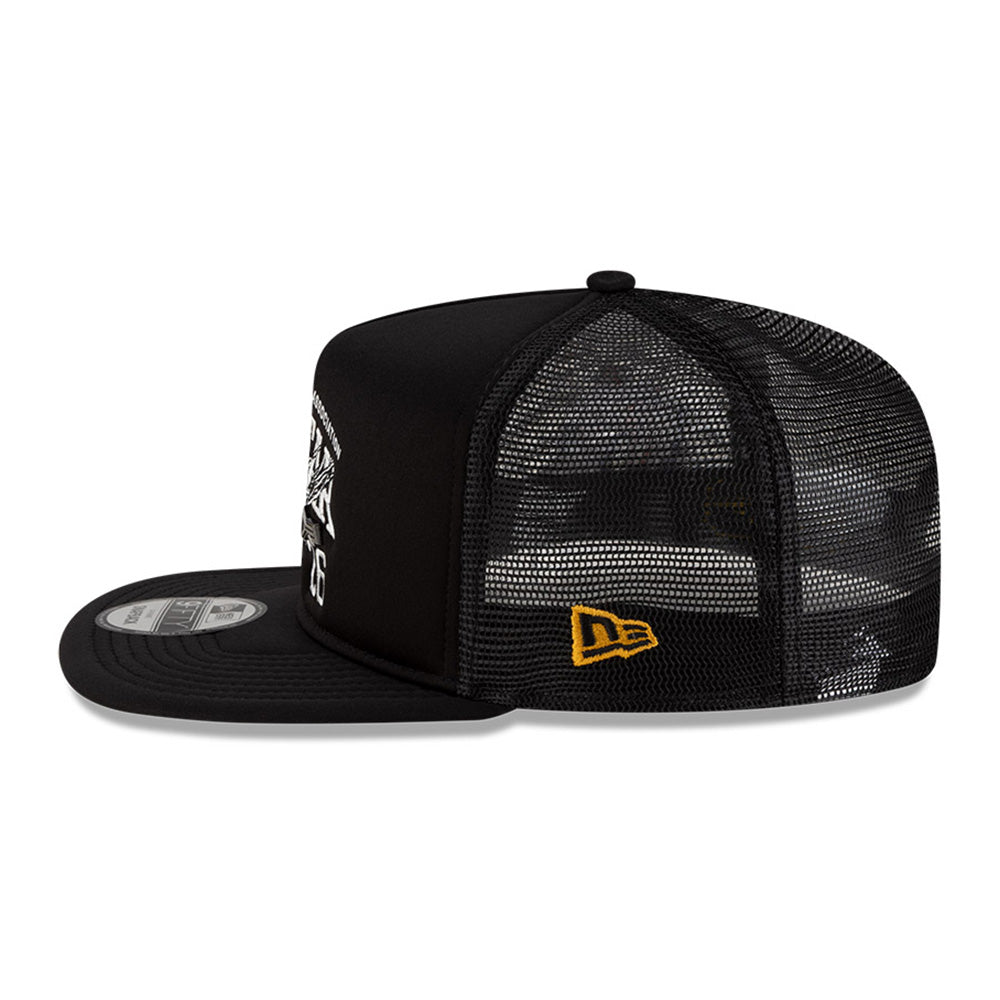 New Era National Basketball Association All Star Game 2026 x Alpha Industries Black 9FIFTY A-Frame Trucker Snapback Cap