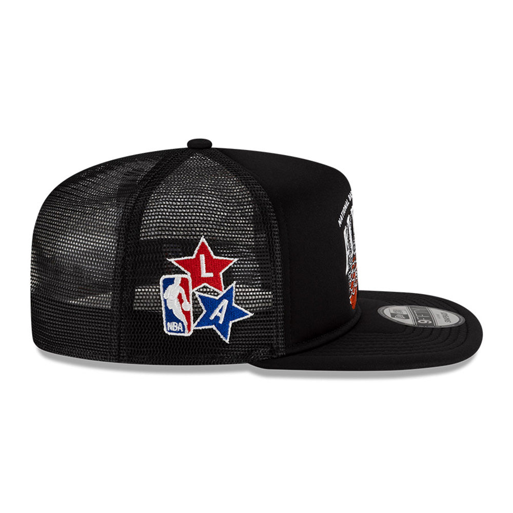 New Era National Basketball Association All Star Game 2026 x Alpha Industries Black 9FIFTY A-Frame Trucker Snapback Cap
