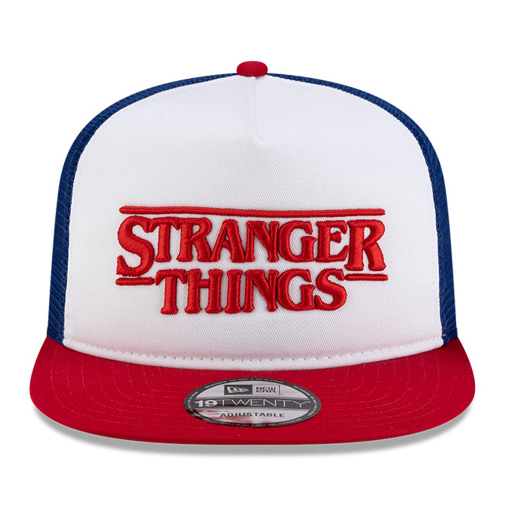 New Era x Stranger Things Title White Scarlet 19TWENTY Adjustable Cap