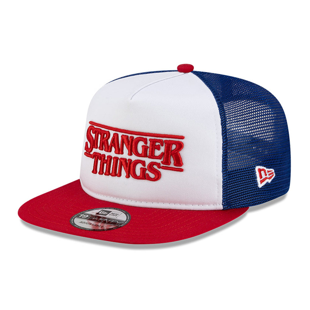 New Era x Stranger Things Title White Scarlet 19TWENTY Adjustable Cap