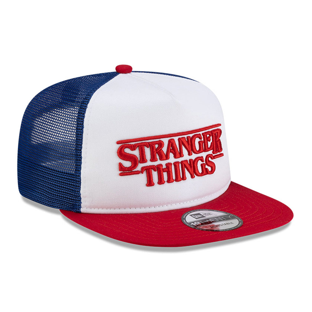 New Era x Stranger Things Title White Scarlet 19TWENTY Adjustable Cap