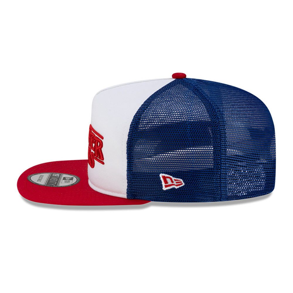 New Era x Stranger Things Title White Scarlet 19TWENTY Adjustable Cap